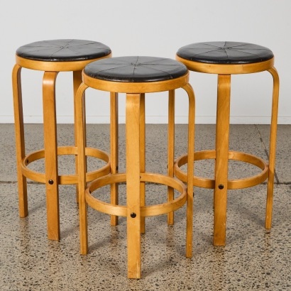 Bentwood & Leather Bar Stools