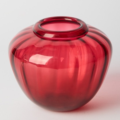 Stunning Cranberry Glass Vase