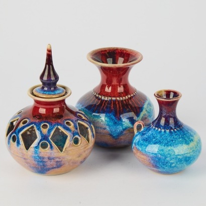 Ceramic Hand-Painted Bottles