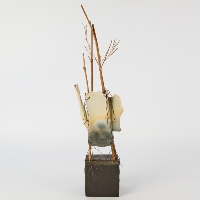 Raku-Fired Teapot Form Sculpture